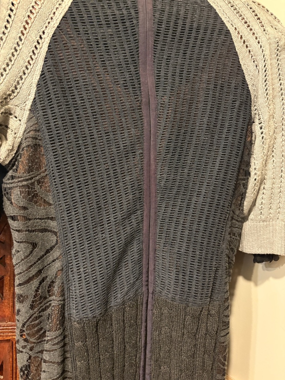 Byron Lars Grey Knit and Chains Dress size 8 - Picture 4 of 4